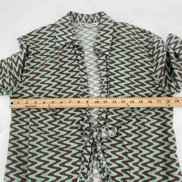 Zara The Lissie Shirt Tunic Blogger Fav Beach Resort Printed Cotton Size Small - Picture 9 of 16